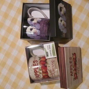 Lang Sweet Orchard And Puppies Mugs - Brand New With Decorative Boxes!